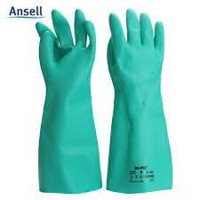 ถุงมือไนโตร ANSELL NO.37-185 Chemical Resistant Gloves , 18&quot;