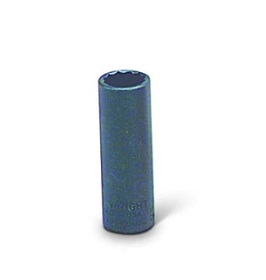 WRIGHT-TOOL NO.33624 3/8&quot;Dr. Deep Socket Industrial Finish Size 3/4&quot; 12P