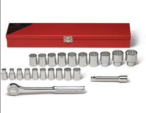 WRIGHT-TOOL NO.472 1/2&quot;Dr. Standard Metric Socket Set 22 pcs. 