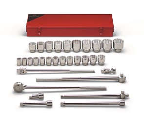 WRIGHT-TOOL NO.631 3/4&quot;Dr. Standard Socket Set 12P (31 pcs/set)