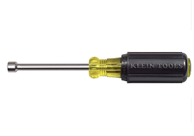 KLEIN No.630-1/4M Red Magnetic Tip Nut Drivers-Hollow Shafts,1/4&quot; x 3&quot; (76mm.)