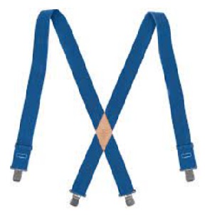 KLEIN NO.6024R Supenders Elastic-Back Suspenders blue