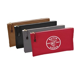 KLEIN NO.5141 Zipper Bags-Canvas, 4-Pack, Brown, Black, Gray, Red, 178-318mm.