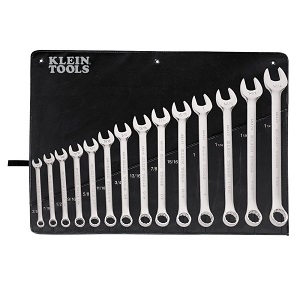 KLEIN NO.68406 Set Combination Wrench 14-pcs Size 3/8&quot;-1-1/4&quot;