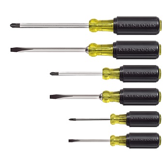 KLEIN NO.85074 6-Piece Cushion Grip Screwdriver Set