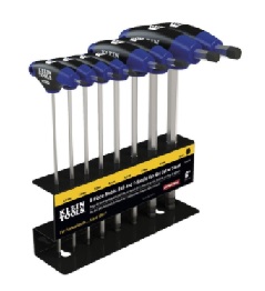 KLEIN NO.JTH68MB Set T-Handie Ball Hex-Keywith Stand- Metric 6 length (8 pcs.) Size 2mm.-10mm.