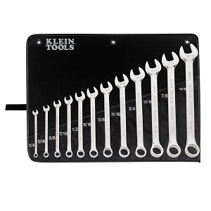 KLEIN NO.68404 Set Combination Wrenchs Size 1/4&quot;-15/16&quot;