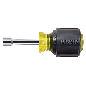 KLEIN NO.610-5/16 Yellow Cushion Grip Stubby Nut Drivers Tip size 5/16&quot; x 1-1/2&quot; (38mm.)