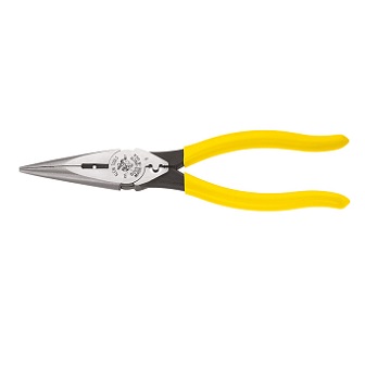 KLEIN NO.J203-8 Heavy Duty Long Nose Pliers Side Cutting size 8-9/16&quot; (218mm.)