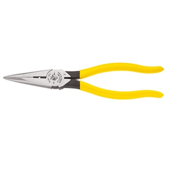 KLEIN NO.D203-8N Heavy Duty Long Nose Pliers Side Cutting size 8-7/16&quot; (214mm.)