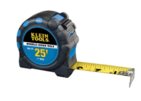 KLEIN NO.908-7.5ME Powel-Return Steel Rules-Double-Sided 25mm. (1&quot;)