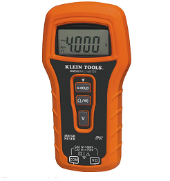 KLEIN NO.MM6000 Electrician's/HVAC TRMS Multimeter, CAT IV 600V, 10ft. (3.05m), 178mm.