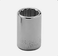 [101027790016] WRIGHT-TOOL NO.3126 3/8&quot;Dr. Standard Socket Chrome Size 13/16&quot; 12P