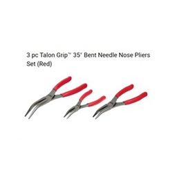 SNAP-ON No.PL3935CF Talon Grip™ 35° Bent Needle Nose Pliers Set :Red  3pcs