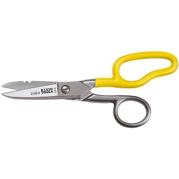 [111015063003] KLEIN NO.2100-8 Stainless Steel Electricians Scissors - Stripping Notches Size 6-5/16 (160mm.)