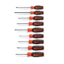 [103011115029] SNAP-ON NO.SHDTX90O Set Screwdriver TORX Instinct Handle Orange (9pcs.) (T8,T10,T15 thru T45)