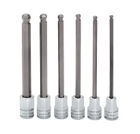 [101074115049] SNAP-ON NO.206EFABL Set Socket Driver Ball Hex Long 5/32&quot; to 3/8&quot; (6 pcs.)