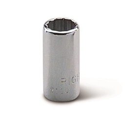 [101027790008] WRIGHT-TOOL NO.2114 1/4&quot;Dr. Standard Socket Chrome Size 7/16&quot; 12P