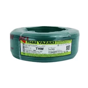 สายไฟ THAI YAZAKI Cable wire : THW Green , 1 x 1.0 sqmm. (100MT/EA)