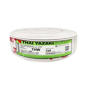 สายไฟ THAI YAZAKI Cable wire : THW White , 1 x 0.5 sqmm. (100MT/EA)