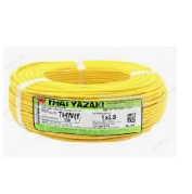 สายไฟ THAI YAZAKI Cable wire :VSF/THW(F) Yellow , 1 x 1.5 sqmm. (100 MT/EA)