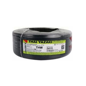 สายไฟ THAI YAZAKI Cable wire : THW Black , 1 x 4.0 sqmm. (100 MT/EA)