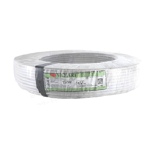 สายไฟ  THAI YAZAKI Cable wire : THW White , 1 x 10 sqmm. (100 MT/EA)