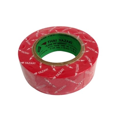 เทปพันสายไฟ สีแดงTHAI YAZAKI Vinyl tape : Red , 3/4&quot;x30&quot;