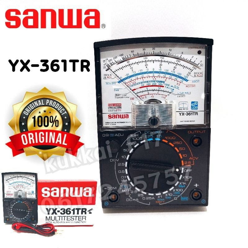 มัลติมิเตอร์ SANWA No.YX-361TR Multimeter 250V. (0.5A)