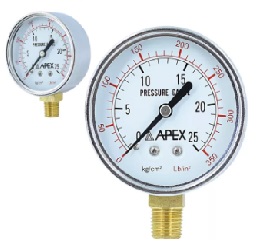 เกจวัดความดัน APEX Pressure Gauge , 4&quot; 120/1,600 KGS./LBS