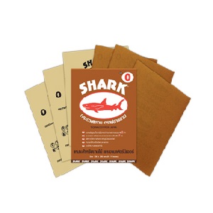 กระดาษทรายขัดแห้ง ขัดไม้ SHARK # 0 ,9&quot; x 11&quot; (60pcs/ea)