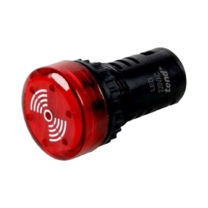 หลอดไพล๊อตแลมป์ TEND NO.TS2BIL2 ขนาด 22 มิล 240V สีแดง พร้อมเสียง Buzzer (Flashing LED with Audible Alarm)