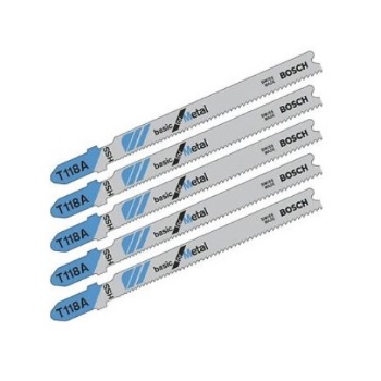 ใบเลื่อยจิ๊กซอว์ เหล็ก BOSCH No.T118A (2608631013) Jigsaw blade , Steel (5 Pcs./Ea)