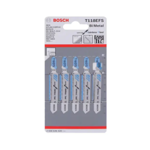 ใบเลื่อยจิ๊กซอว์ สแตนเลส BOSCH No.T118EFS (2608636420) Jigsaw blade , Stainless (5 Pcs./Ea)