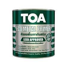 สีรองพื้นเทากันสนิม TOA ECO METAL PRIMER , 3.75L