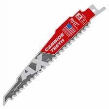 ใบเลื่อยซอร์ซอลตัดไม้ MILWAUKEE NO.48-00-5201 SAWZALL® TORCH™ 7 TPI 6&quot; Carbide Blades