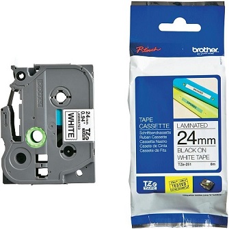 เทปเครื่องพิมพ์ BROTHER No.BTH-TZE-251 P-Touch Tape, 24 mm, Black-White