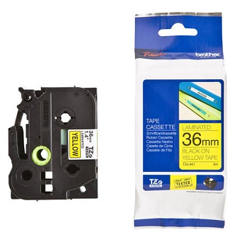 เทปเครื่องพิมพ์ BROTHER No.BTH-TZE-661 P-Touch Tape, 36 mm, Black-Yellow