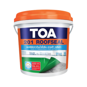 สีน้ำอะครีลิค กันซึมทาดาดฟ้า TOA No.201 ROOFSEAL , 4 KG. (Grey)