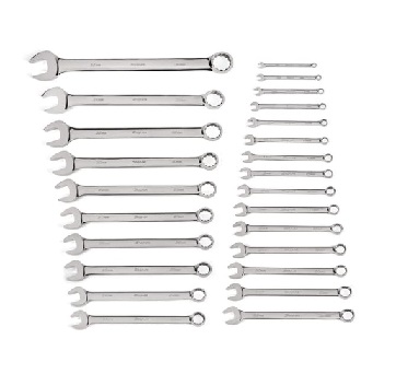 SNAP-ON No.OEXM725KB Metric Flank Drive Combination Wrench Set , ( 8–25, 27 and 29–36 mm ) 25 pc 12-Point