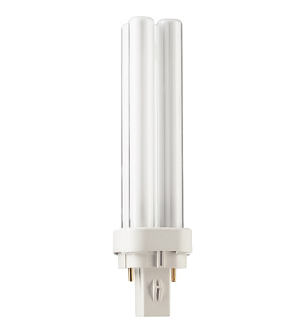 หลอดประหยัดไฟ PHILIPS NO.PL-C G24D-1 , 13W/827/2P Warm White.