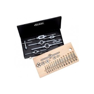 ต๊าปเกลียว-ดายต๊าปเกลียวไฮสปีดชุด VOLKEL No.48050 Tap &amp; die set DIN in metal case UNC 1/4&quot;-UNC 1/2&quot;