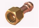 ข้อต่อตรงทองแดงหัวแฟลร์ Conex Banninger No.MPA5285G0020201 SAE Copper Formed Flare - Brass Nut , 1/4&quot;