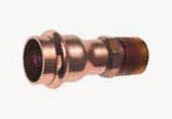 ข้อต่อตรงทองแดง Conex Banninger No.PA5243G0040400 Male Straight Connector ( &gt;B&lt; press ) , 1/2&quot; x 1/2&quot;