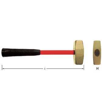 CARLTSO NO.EX109U-0275 Hammer Double Face Machinist (Non-Sparking Tools) BE-CU 1250g