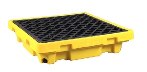 ฐานรองถังสารเคมี SYSBEL No.SPP401 Poly Spill Pallet , 1300x1300x150 mm.( 4 Drum)