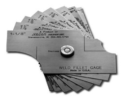 เกจวัดรอยเชื่อม G.A.L. No.Cat #81 Fillet Weld Gauge Set (1-1/8&quot; to 2&quot;)