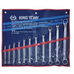 ชุดประแจแหวนคอ 45 องศา KING TONY NO.1611MR Box Wrenches 45 Set , (11pcs/set)