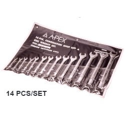 ชุดประแจแหวนข้างปากตาย APEX NO.AP-0402003 Combination Wrench Set , 8-24mm. (14pcs/set)