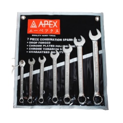 ชุดประแจแหวนข้างปากตาย APEX NO.AP-0404001 Combination Wrench Set , 8-19mm. (7pcs/set)